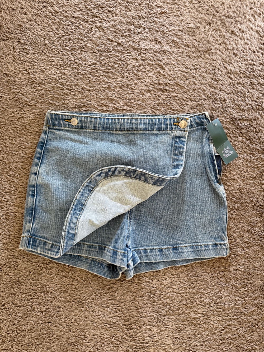 wild fable Light Blue Denim Wrap Mini Skort